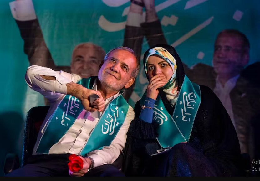 عکس مسعود پزشکیان و دخترش