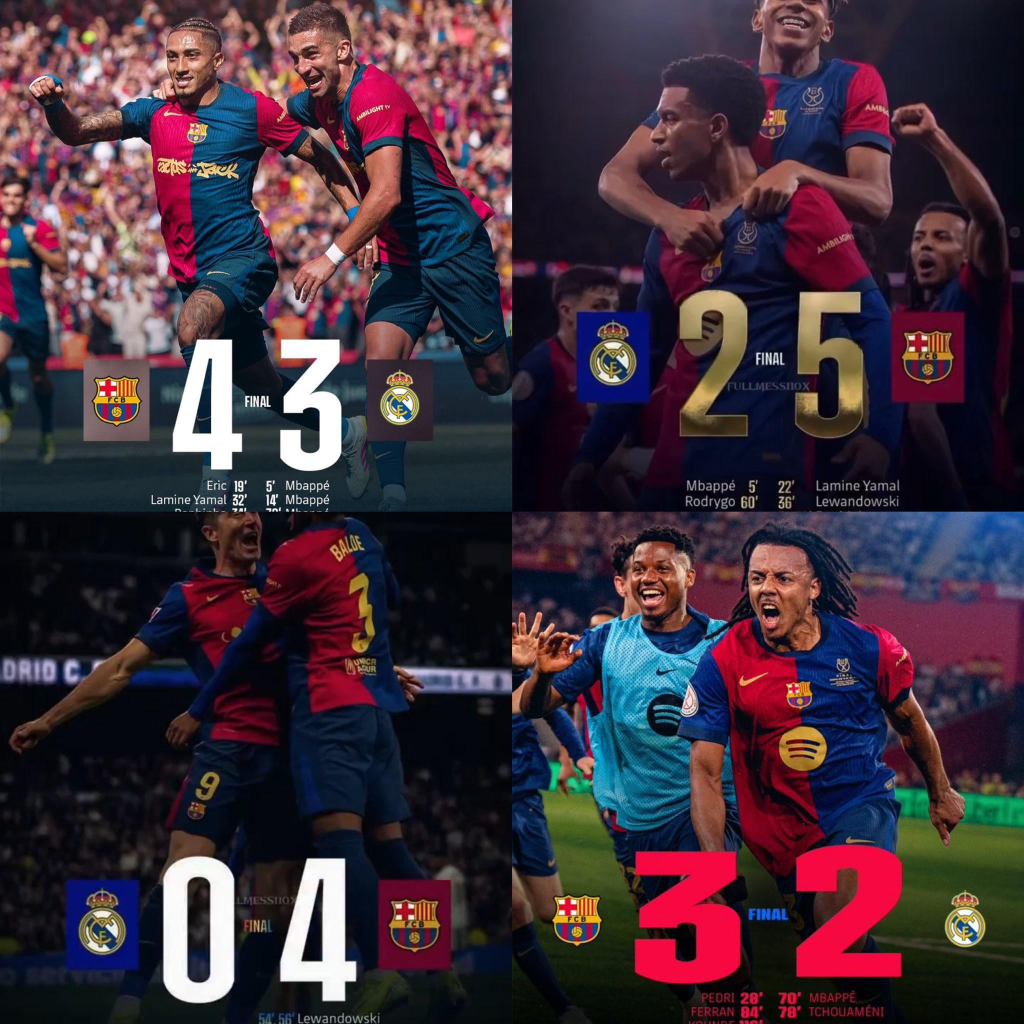 نتیجه های الکلاسیکو 2024