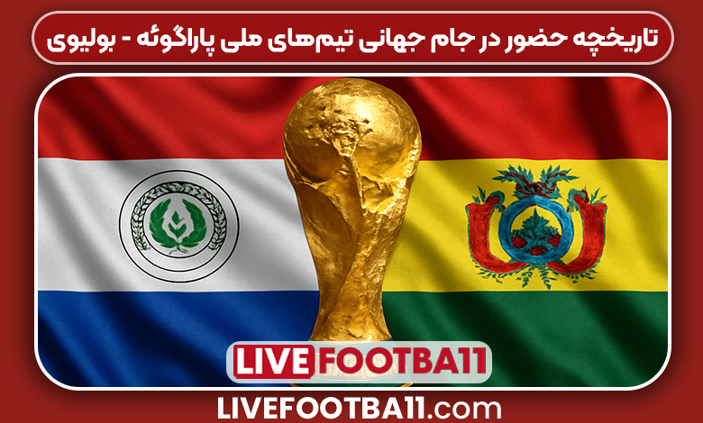 تاریخچه حضور در جام جهانی تیمهای ملی پاراگوئه - بولیوی - نتایج زنده مسابقات ورزشی تاریخچه حضور در جام جهانی تیمهای ملی پاراگوئه - بولیوی